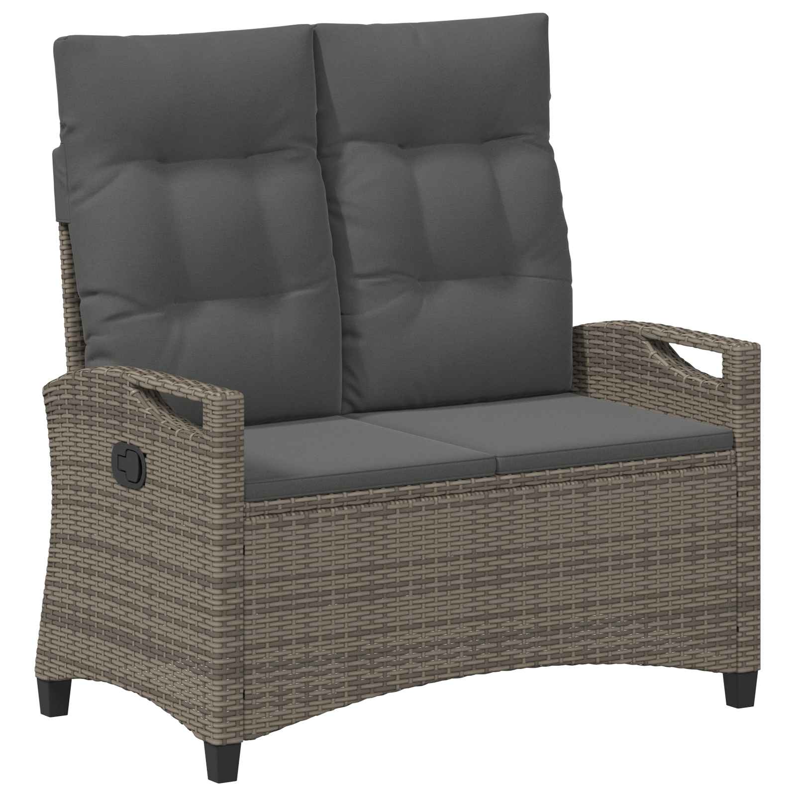 Vidaxl Garden Bench With Pillow Grey And Dark Grey 105 X 60 X 112 Cm