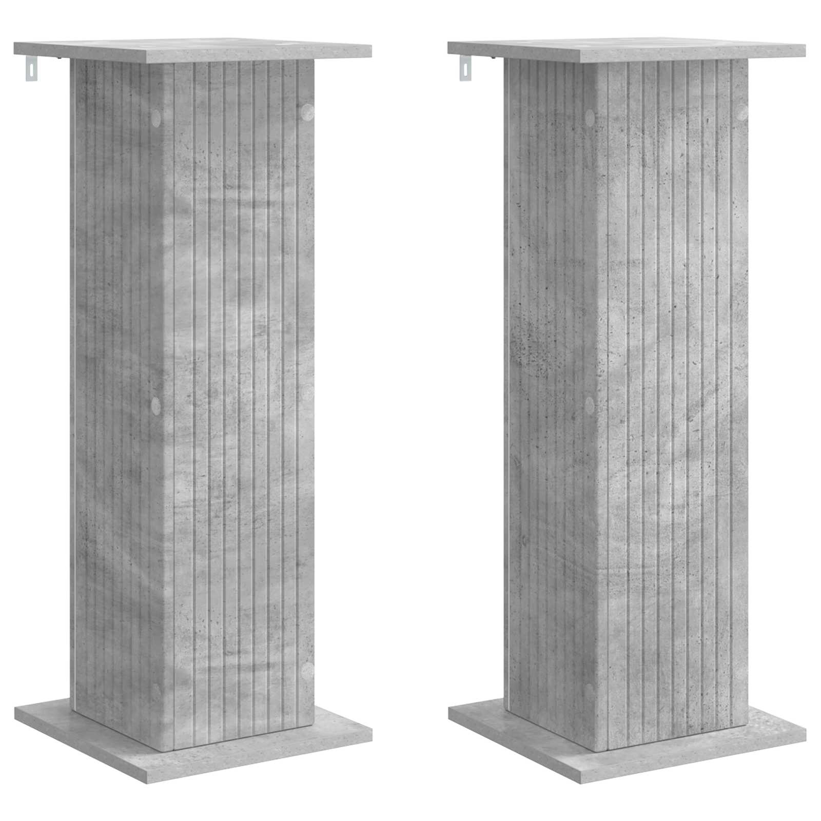 Vidaxl Plant Stand 2 Pcs Concrete Grey 30.5 X 30 X 80.5 Cm