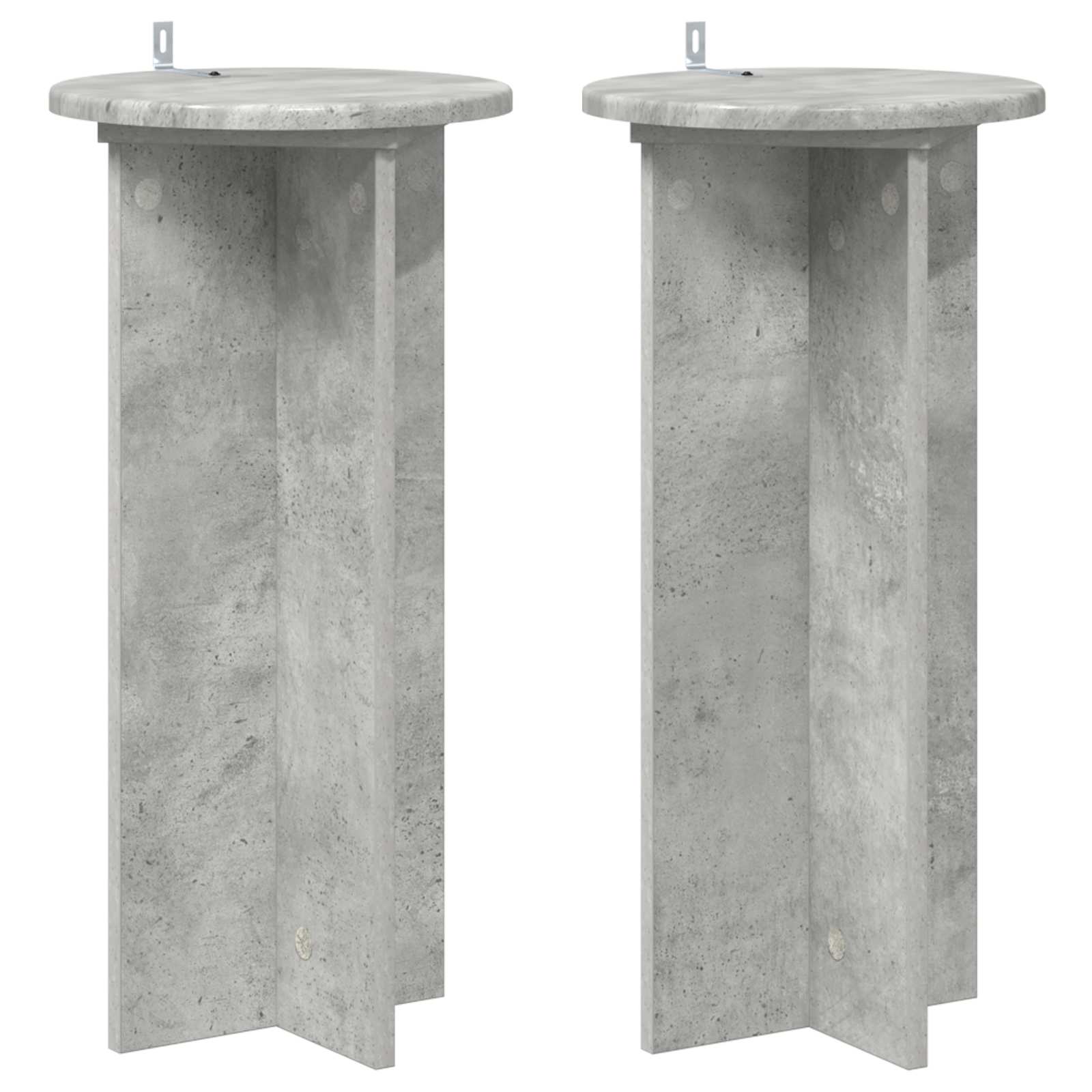 Vidaxl Plant Stand 2 Pcs Concrete Grey 29.5 X 29.5 X 60 Cm