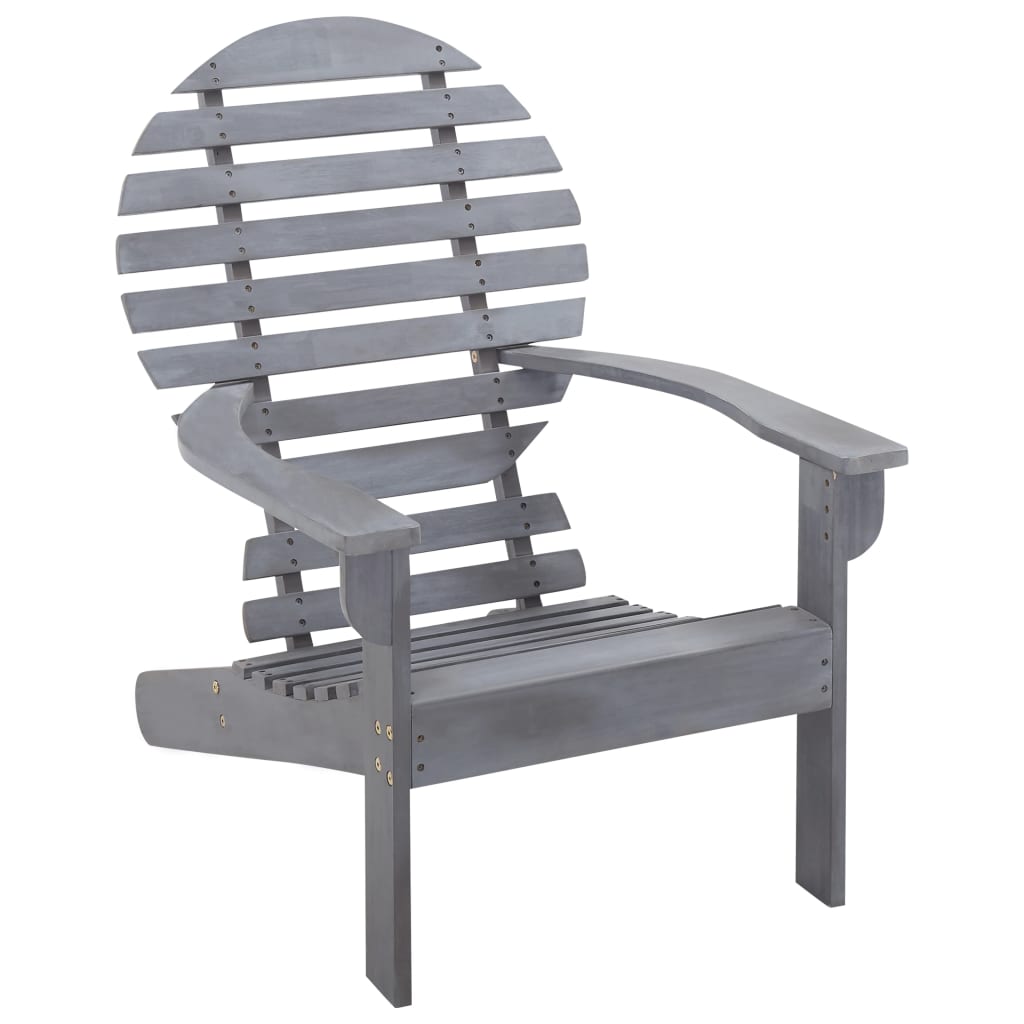 Vidaxl Adirondack Chair Solid Acacia Wood Grey