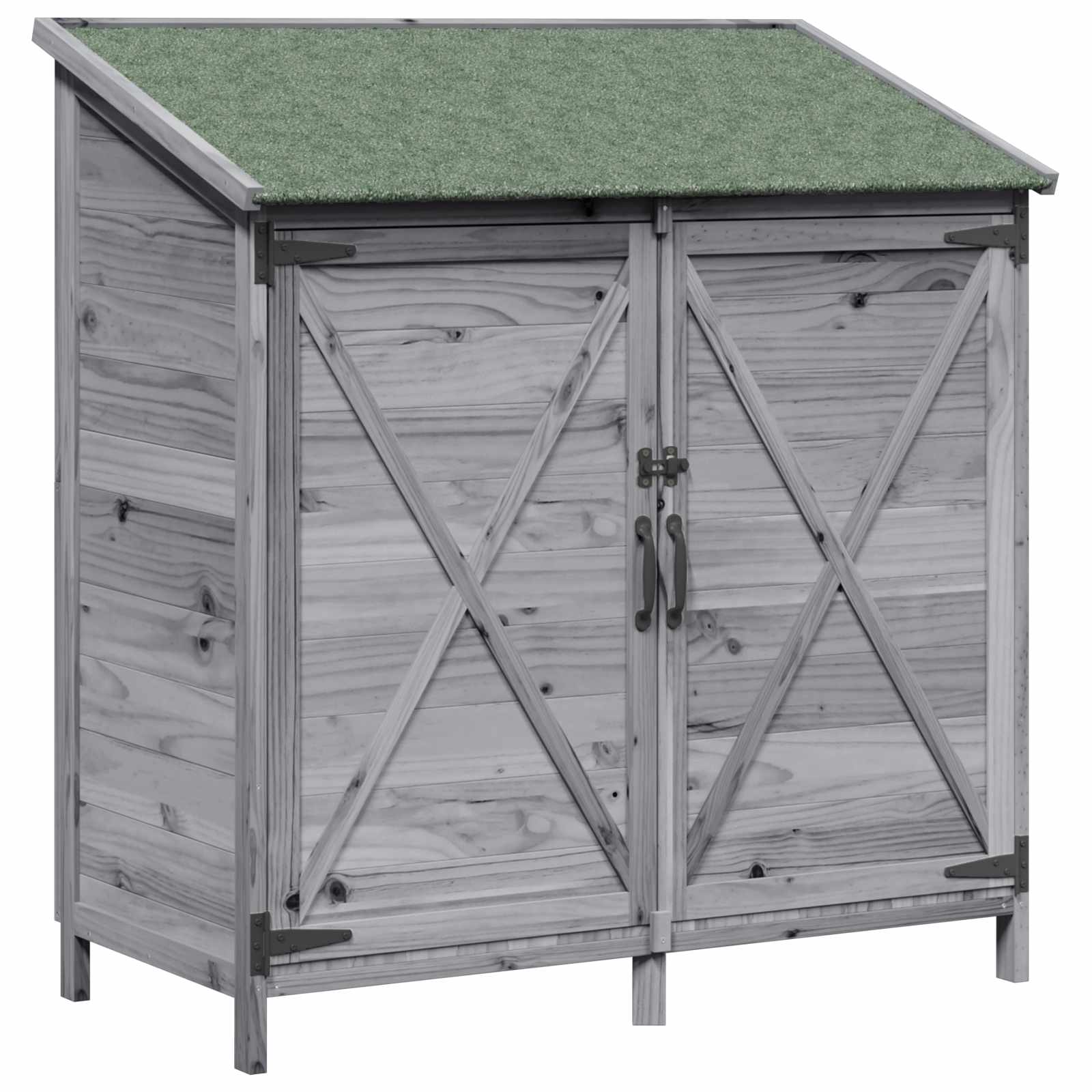 Vidaxl Garden Shed Grey 106 X 56 X 113.5 Cm Solid Fir Wood