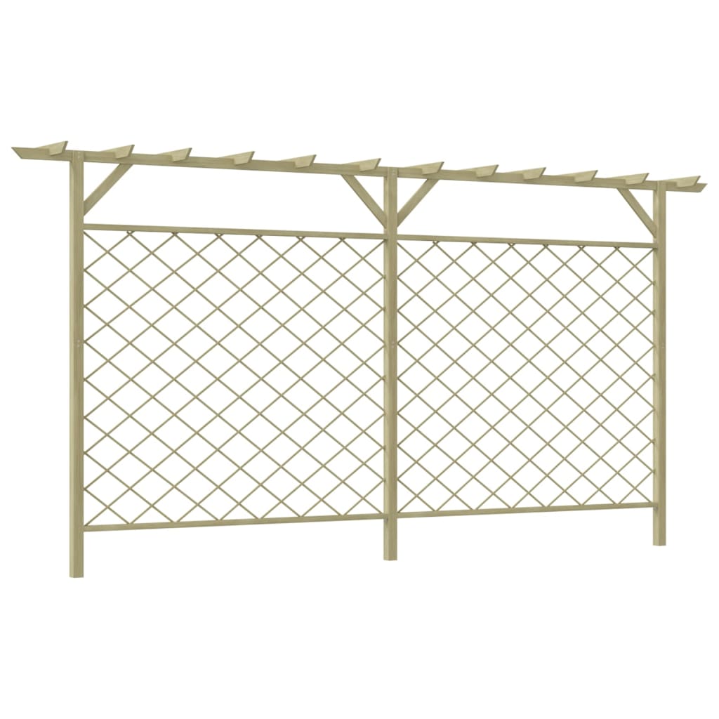 Garten-gitterzaun Mit Pergola-oberteil Holz - Vidaxl