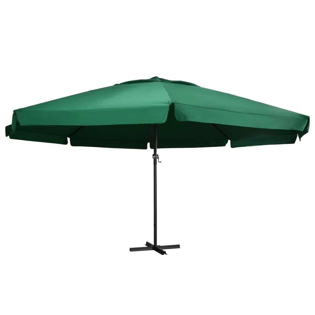 Sonnenschirm Mit Aluminium-mast 600 Cm Grün Vidaxl