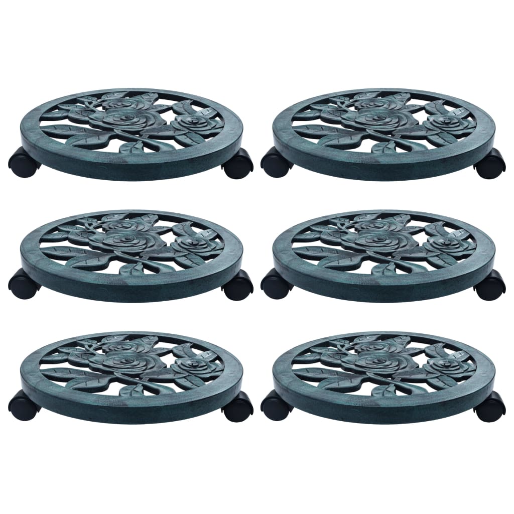 Pflanzenroller 6 Stk. Grün 38 Cm Kunststoff Vidaxl