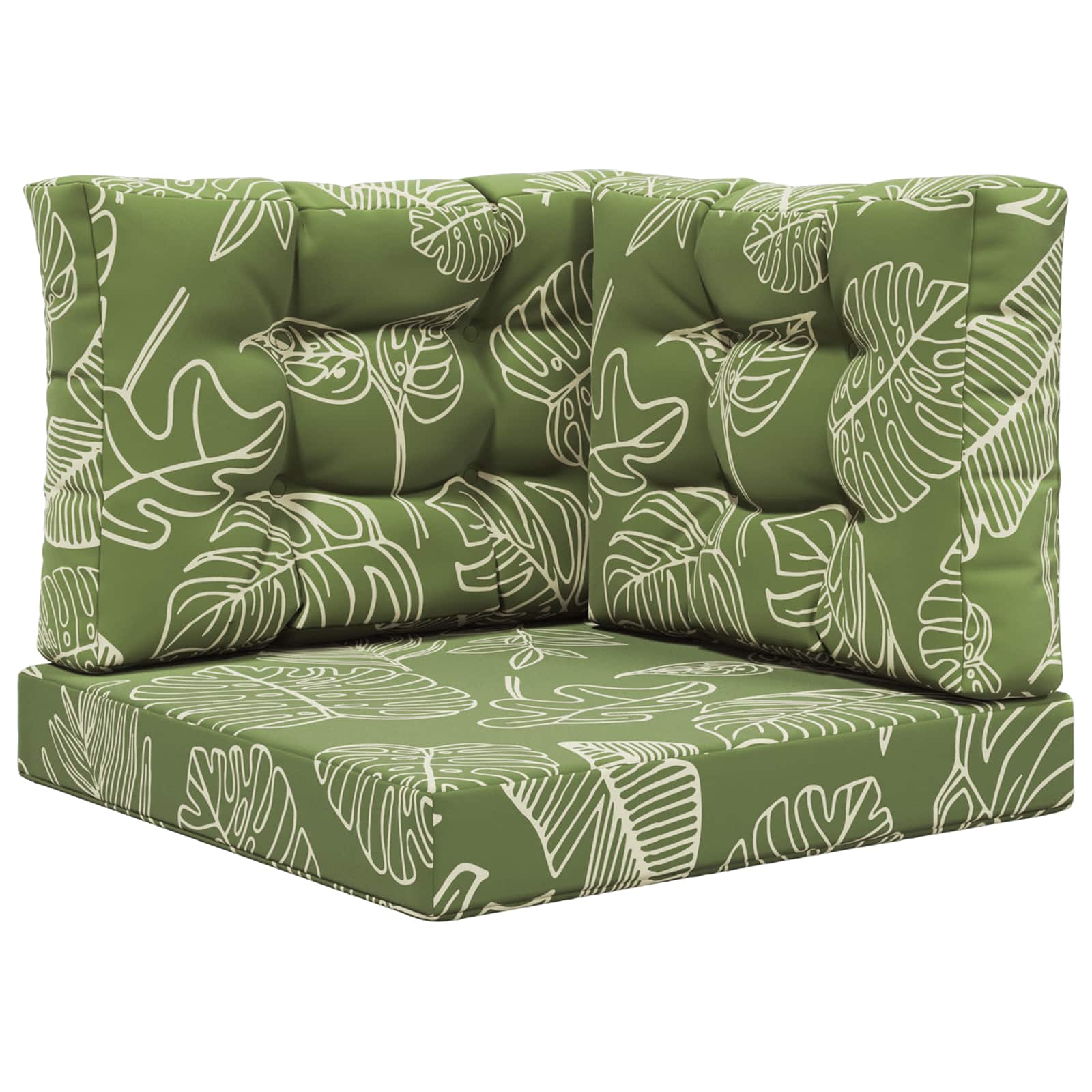 Sofakissen Für Draußen Polyester Blattdesign 60 X 60 Cm Vidaxl