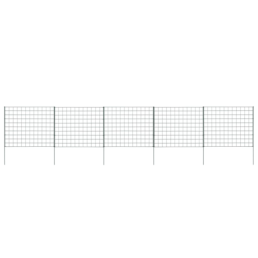 Gartenzaun Set 77,5x64 Cm Grün Vidaxl