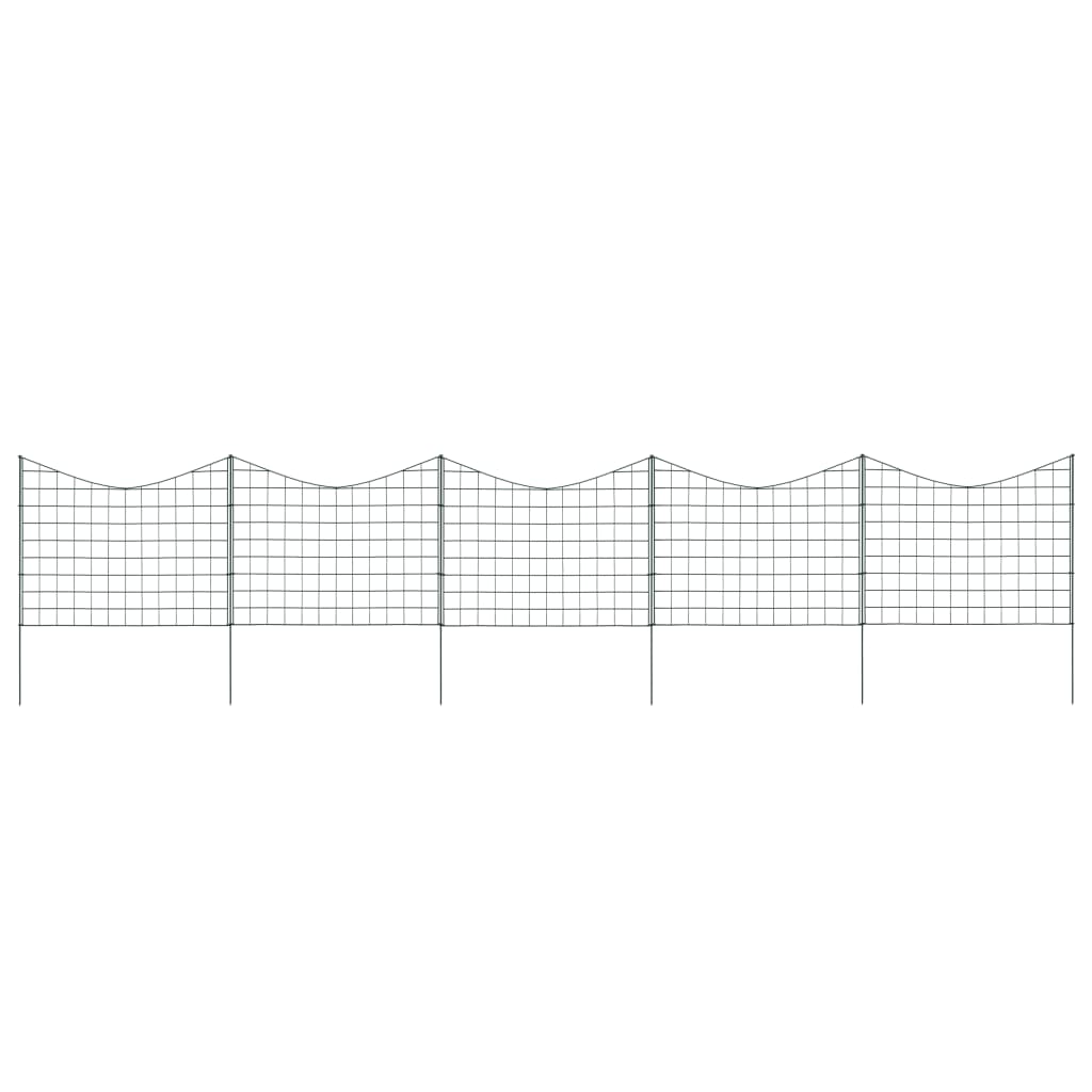 Gartenzaun Set Konkav 77,5x64 Cm Grün Vidaxl