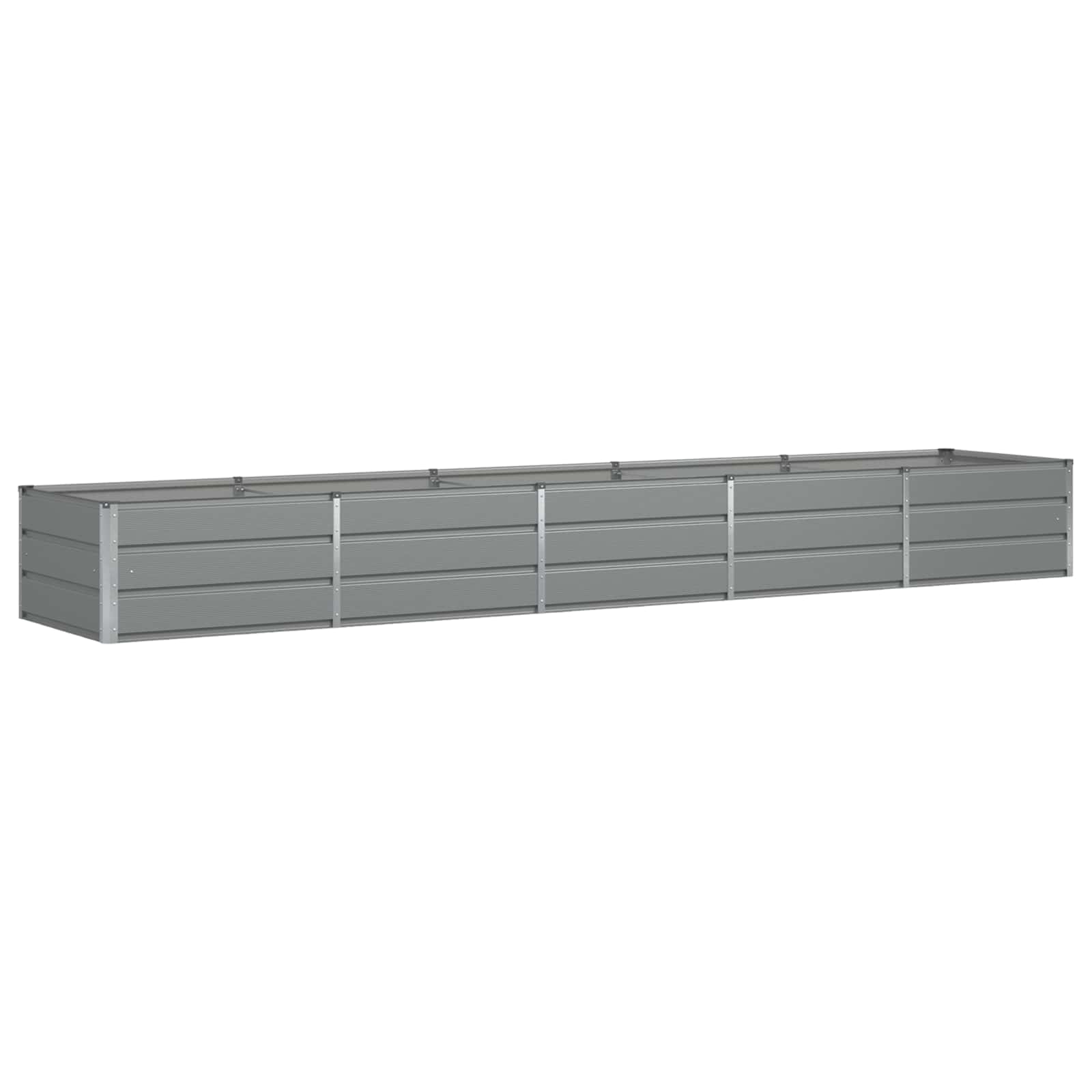 Vidaxl Planter Light Grey 400 X 80 X 45 Cm Steel
