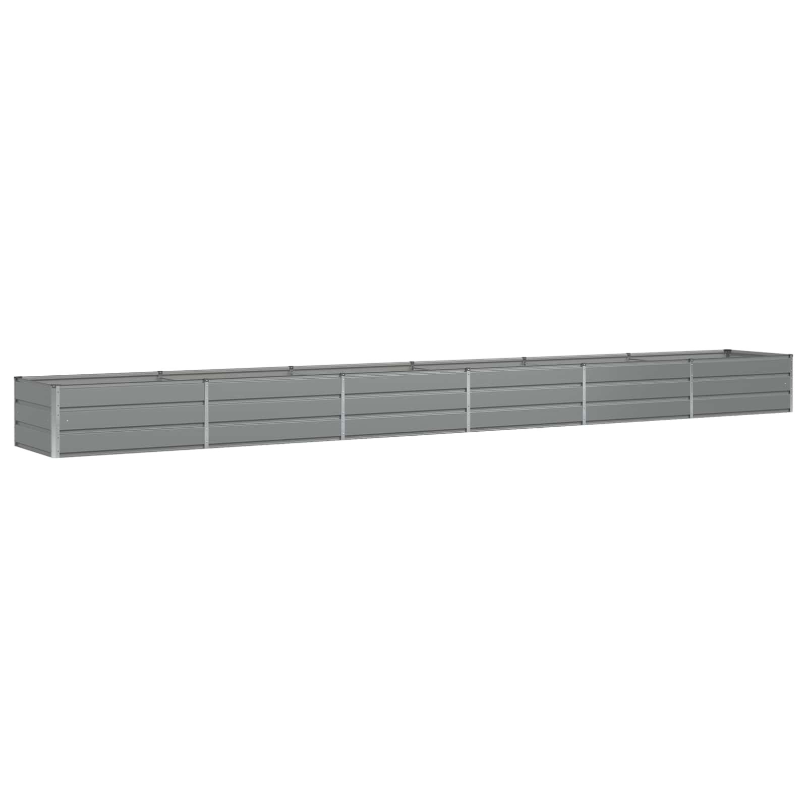 Vidaxl Planter Light Grey 600 X 80 X 45 Cm Steel