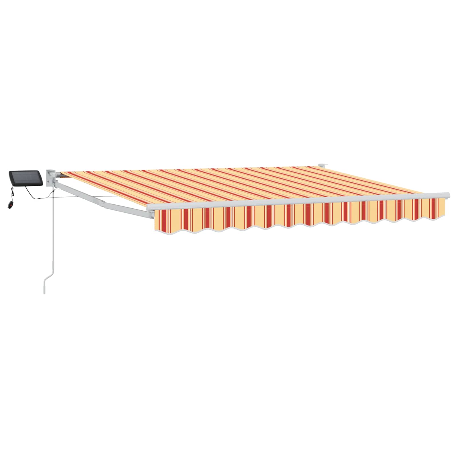 Vidaxl Retractable Awning With Solar And Led Multicolour 3.5 X 2.5 M