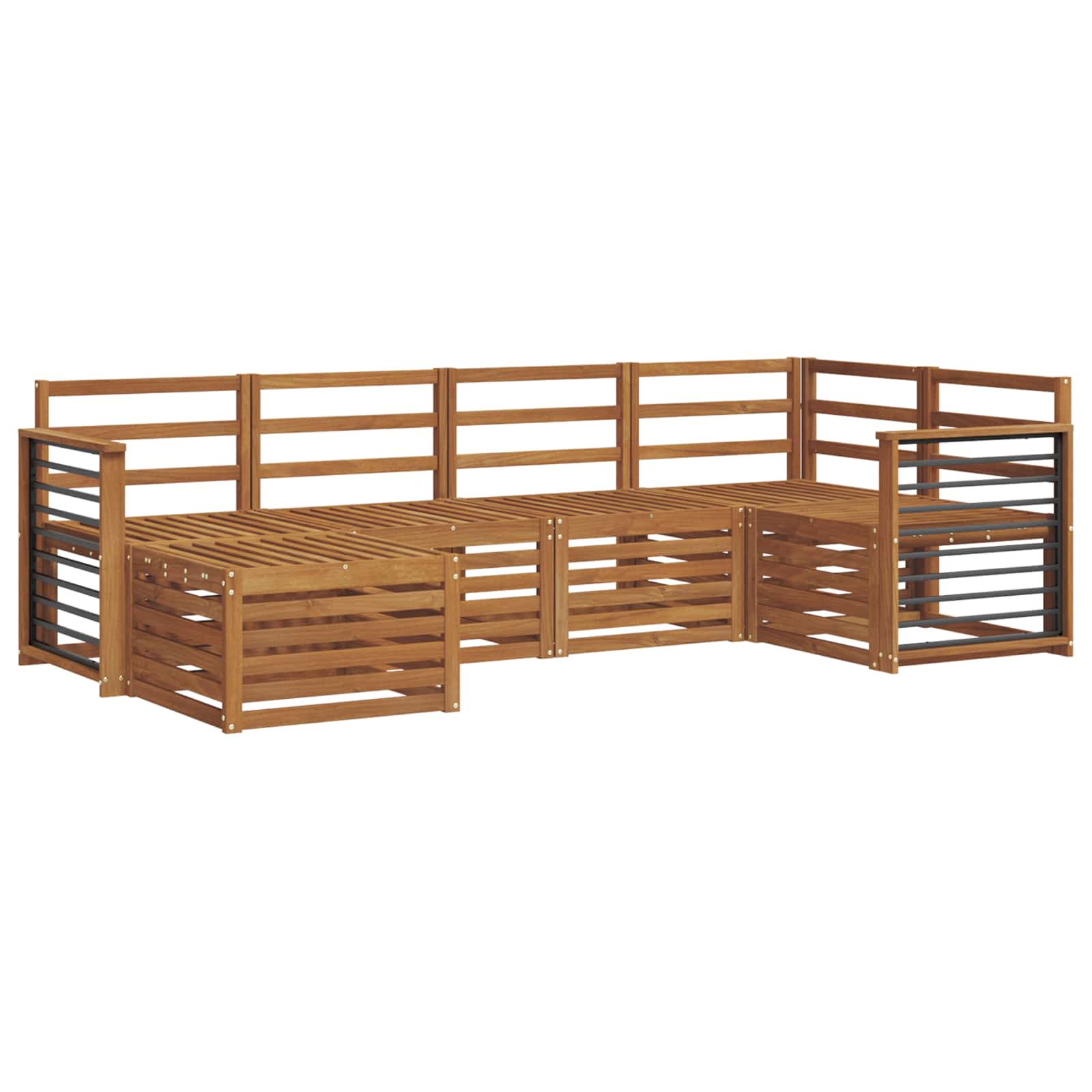 Outdoor-sofagarnitur 6 Stk. Natur Polyester Vidaxl