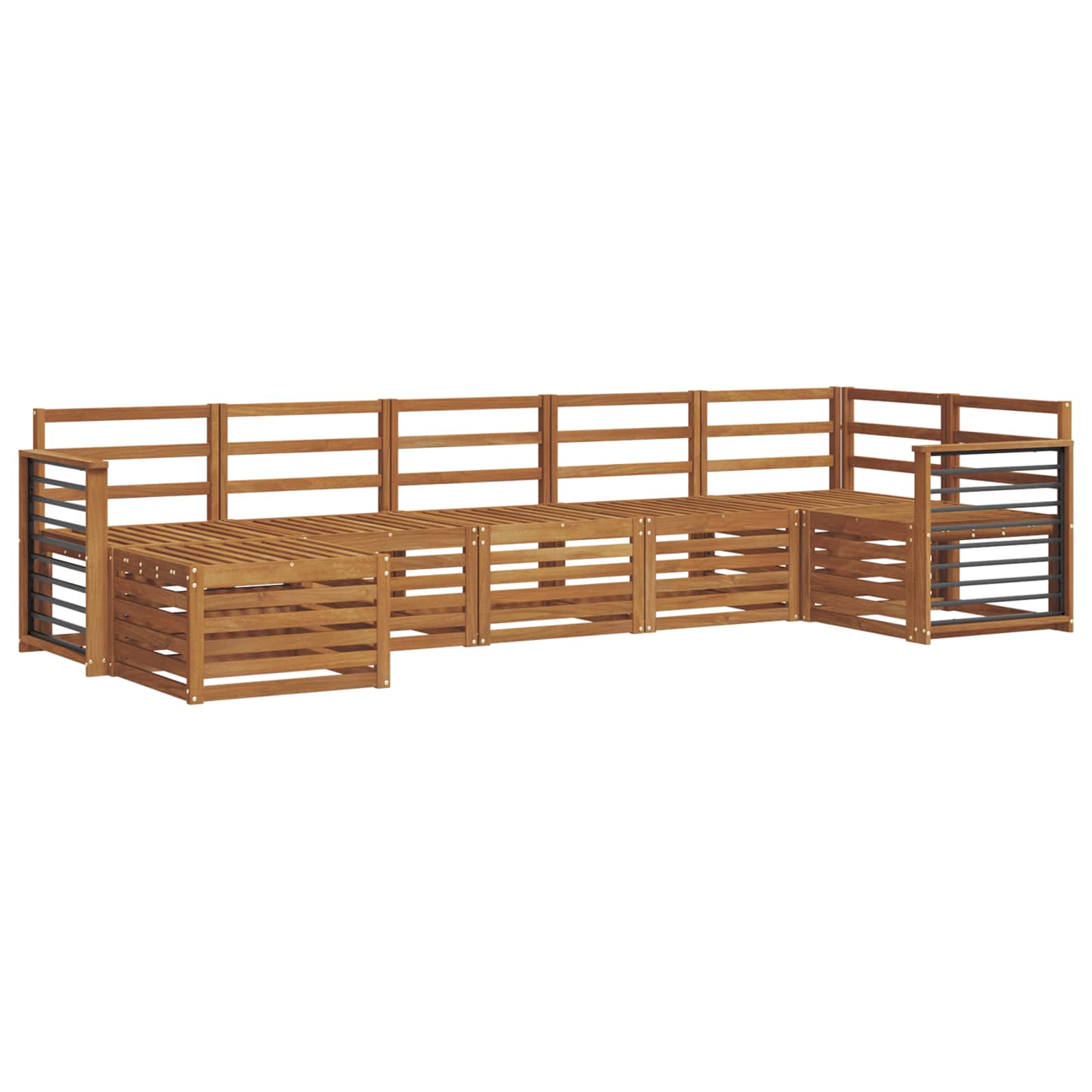 Outdoor-sofagarnitur 7 Stk. Natur Vidaxl