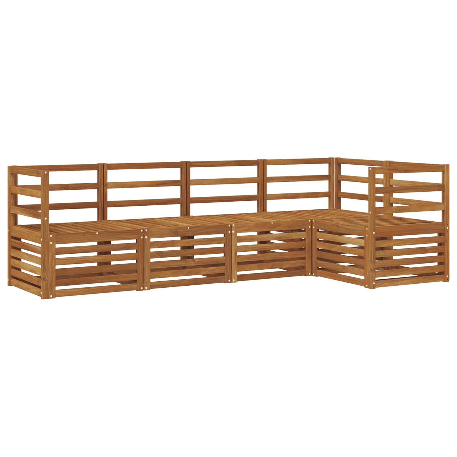 Outdoor-sofagarnitur 5 Stk. Natur Polyester Vidaxl