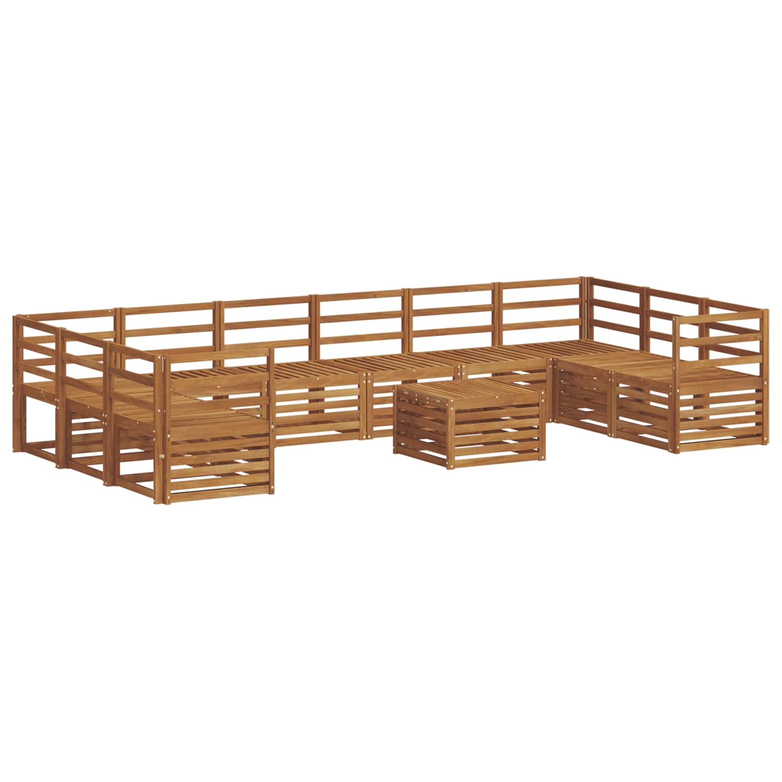 Outdoor-sofagarnitur 11 Stk. Natur Vidaxl
