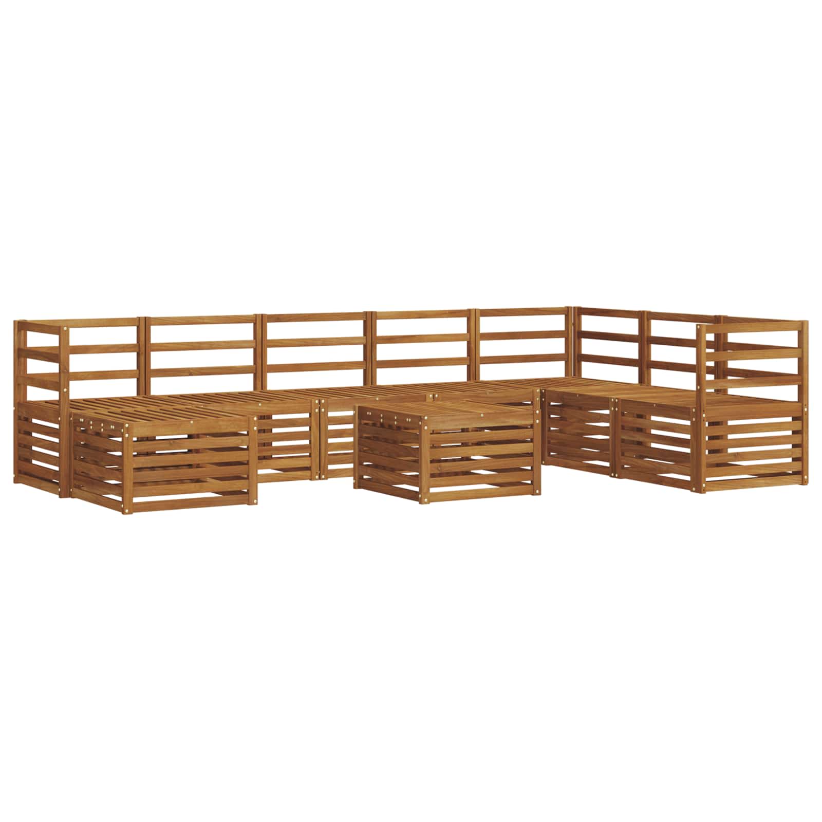 Outdoor-sofagarnitur 9 Stk. Natur Vidaxl