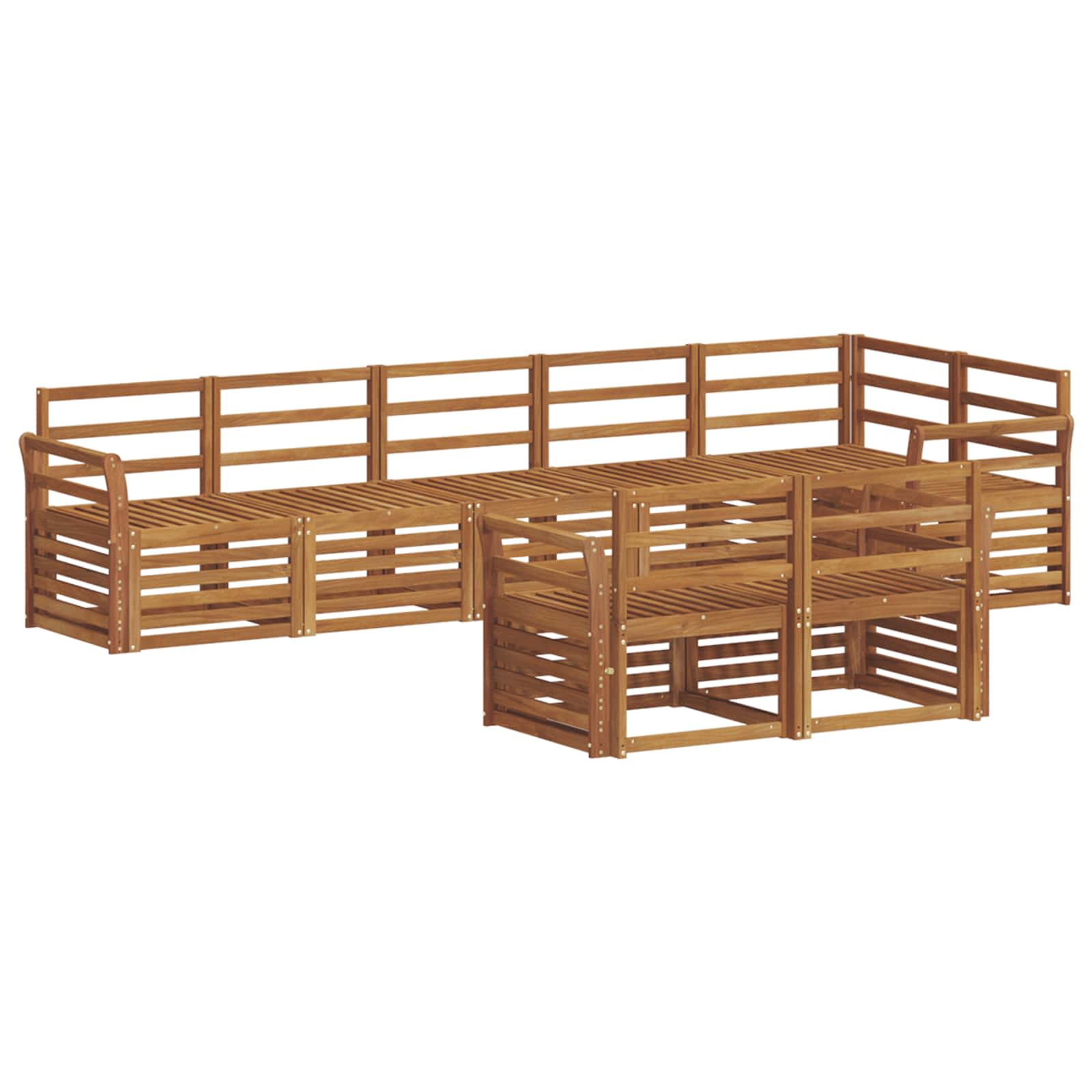 Outdoor-sofagarnitur 8 Stk. Natur Polyester Vidaxl