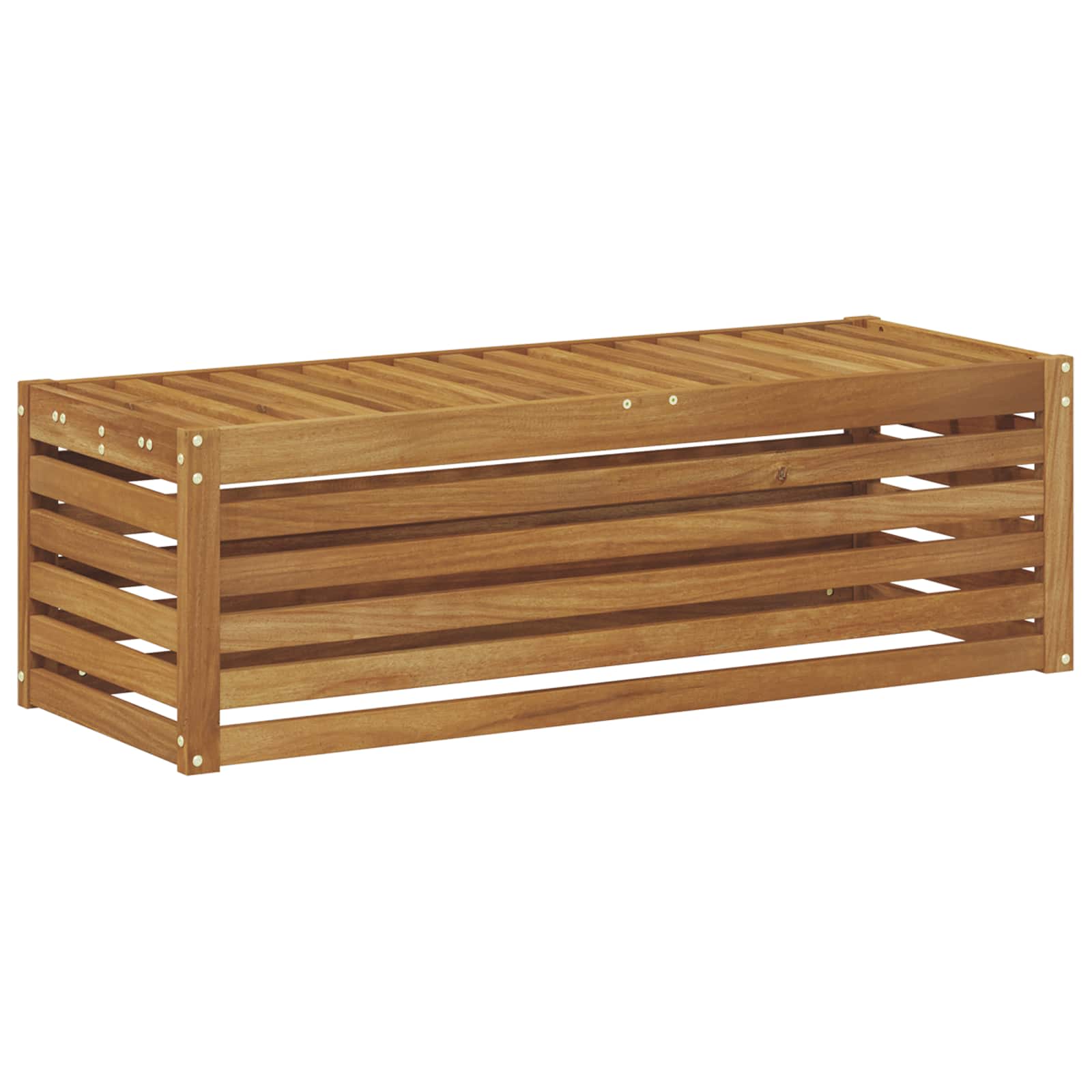 Outdoor Hocker Bank Massivholz Akazie Natur 115 X 43 X 37 Cm Vidaxl