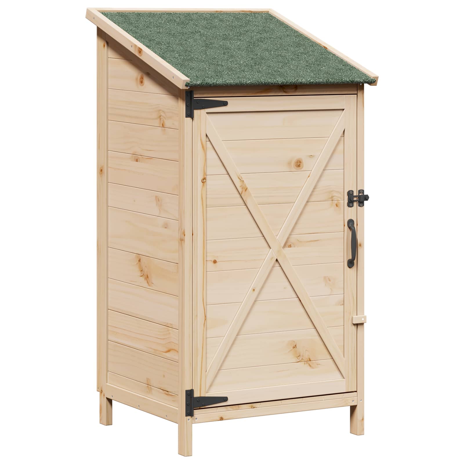 Vidaxl Garden Shed Natural 59.5 X 56 X 113.5 Cm Solid Fir Wood