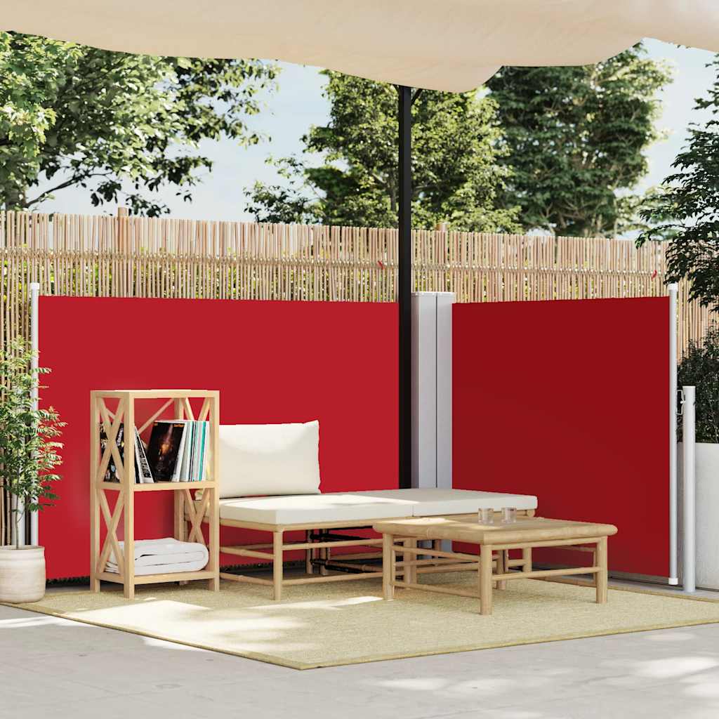 Ausziehbare Seitenmarkise Rot 120 X 1000 Cm - Vidaxl