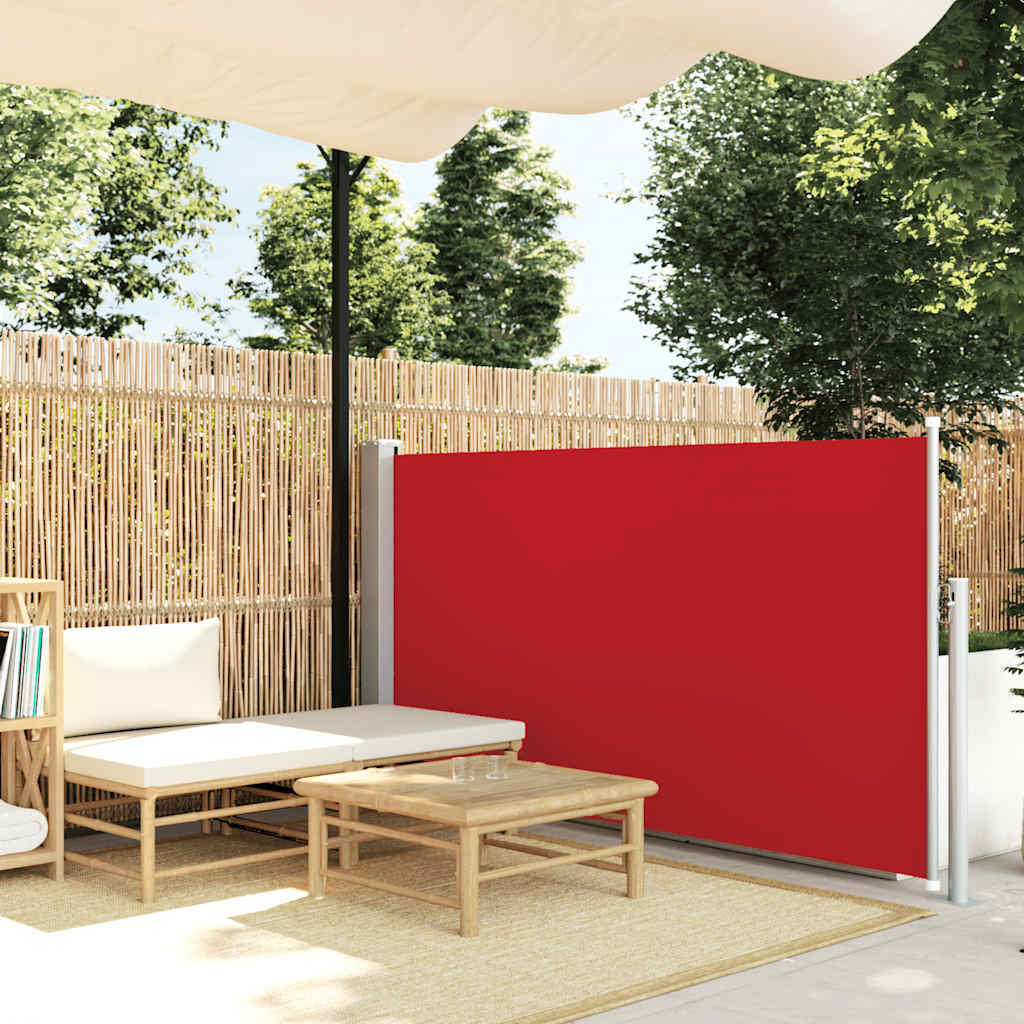 Ausziehbare Seitenmarkise 100×500 Cm Rot Vidaxl