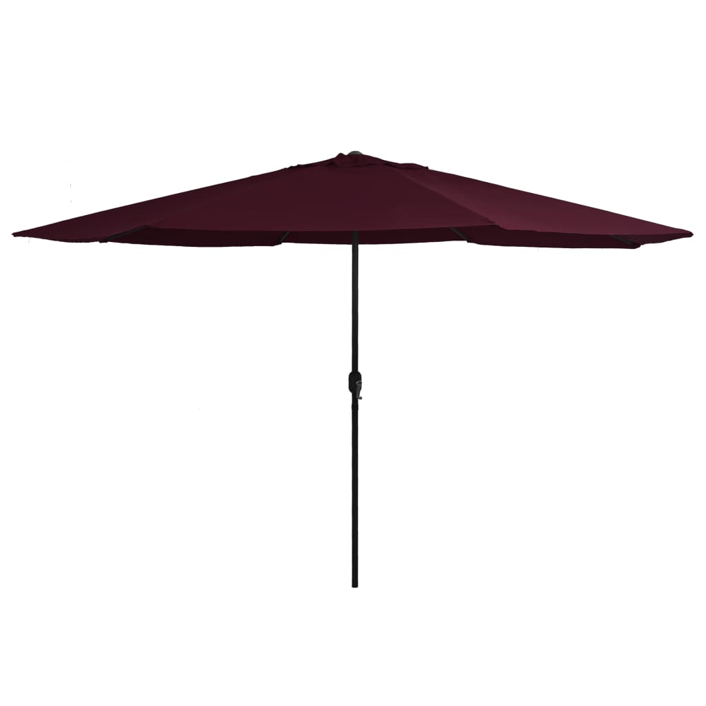Sonnenschirm Mit Metall-mast 390 Cm Bordeauxrot Vidaxl 699529
