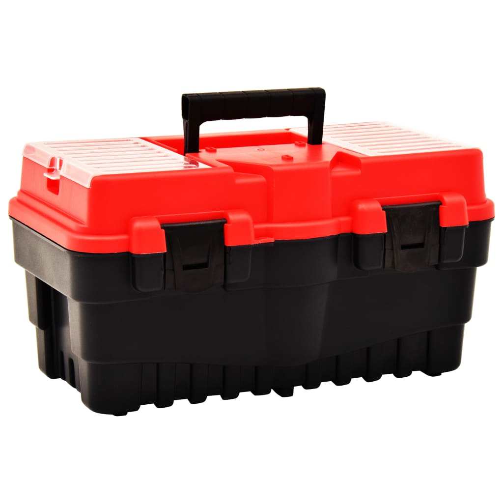 Vidaxl Tool Box Plastic 462x256x242 Mm Red