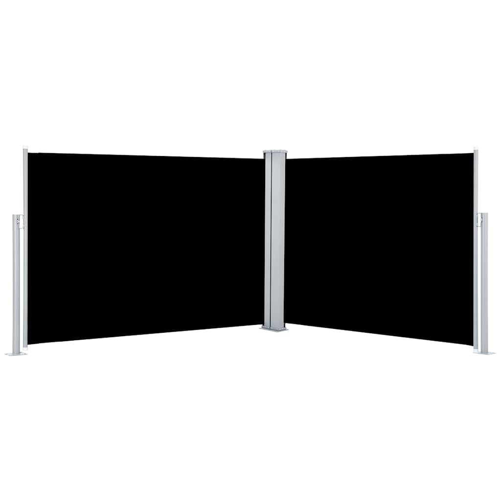 Ausziehbare Seitenmarkise Schwarz 120 X 1000 Cm Vidaxl