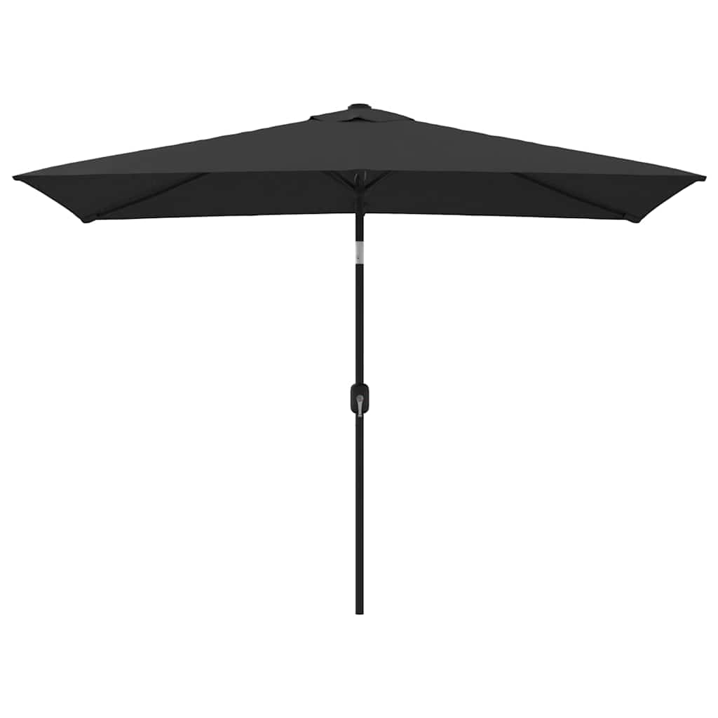 Sonnenschirm Mit Metall-mast 300x200 Cm Schwarz Vidaxl