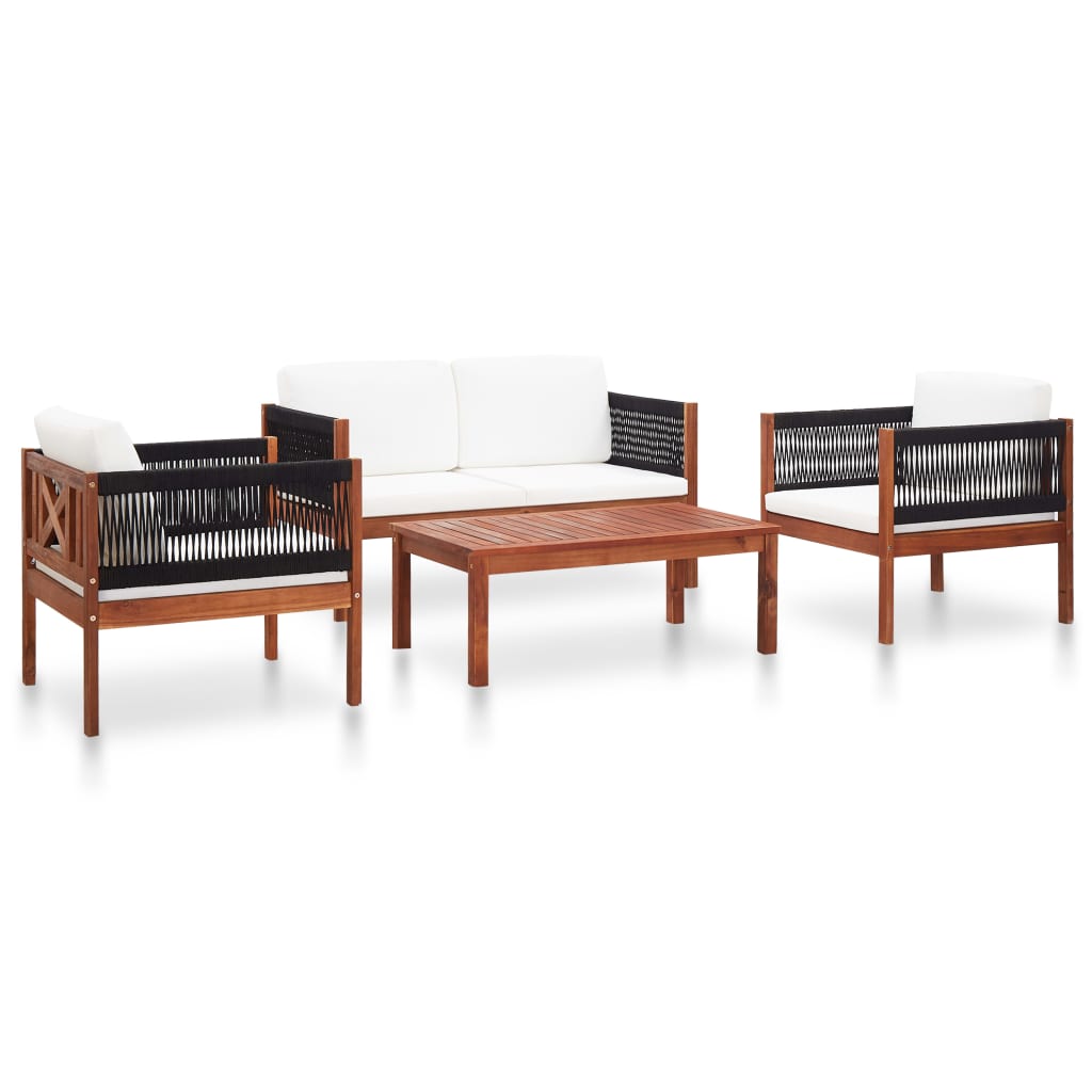 4-tlg. Garten-lounge-set Massivholz Akazie - Vidaxl