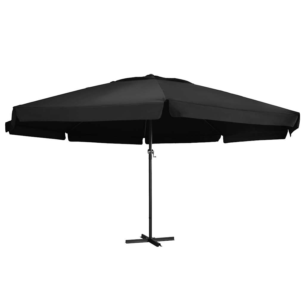 Sonnenschirm Mit Aluminium-mast 600 Cm Schwarz Vidaxl
