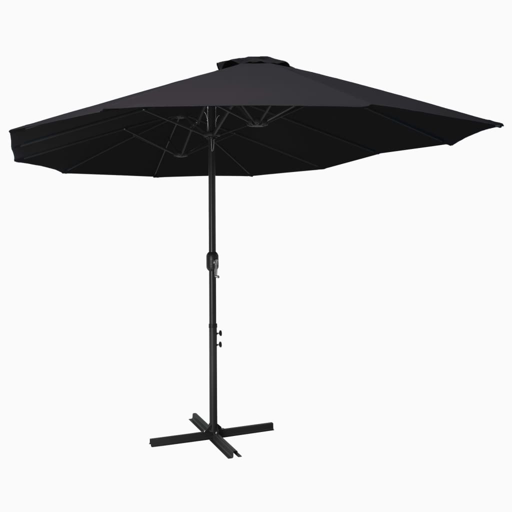 Sonnenschirm Mit Aluminium-mast 460x270 Cm Schwarz - Vidaxl