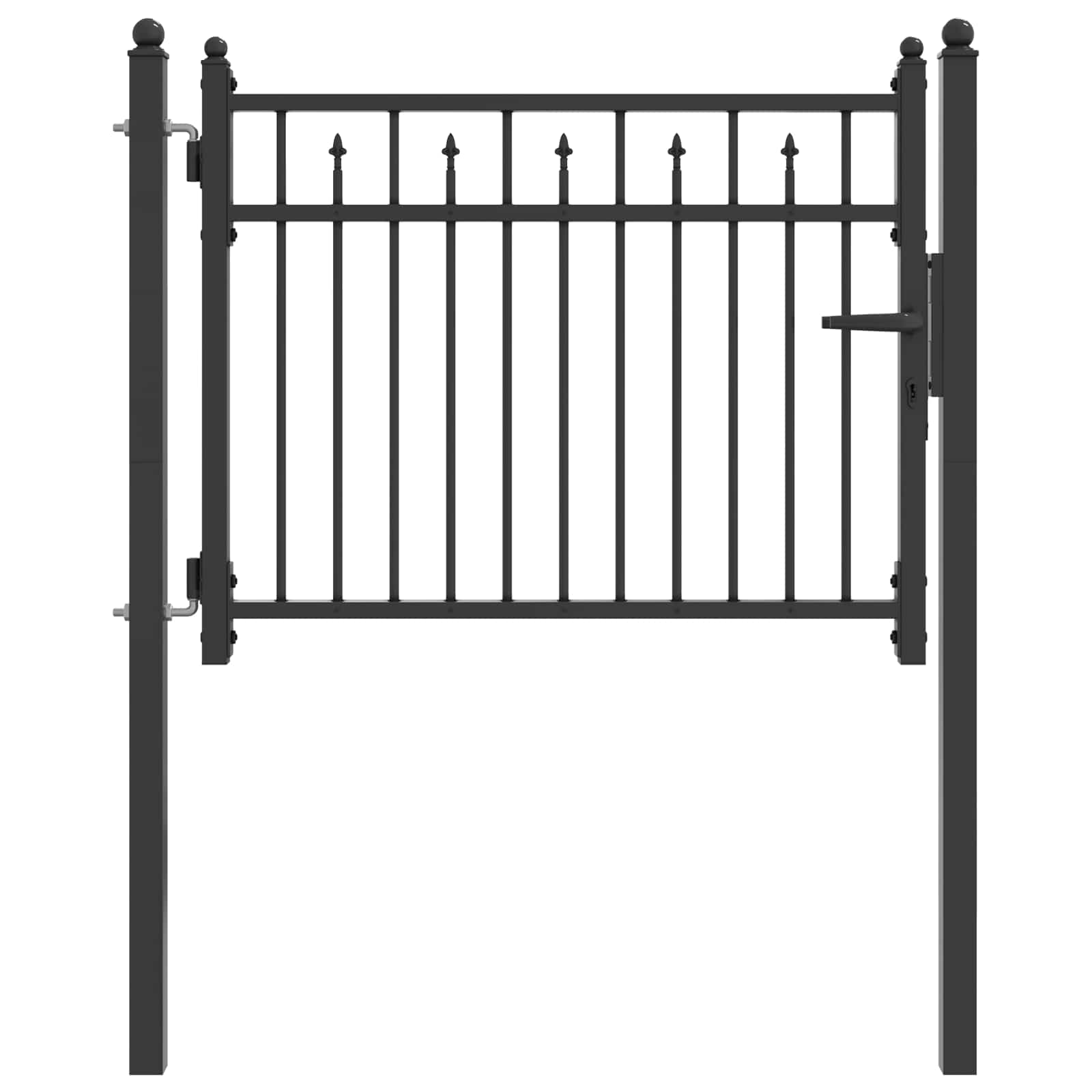 Zauntor Baarlo 100 X 75 Cm Metall Schwarz Abschließbar Vidaxl