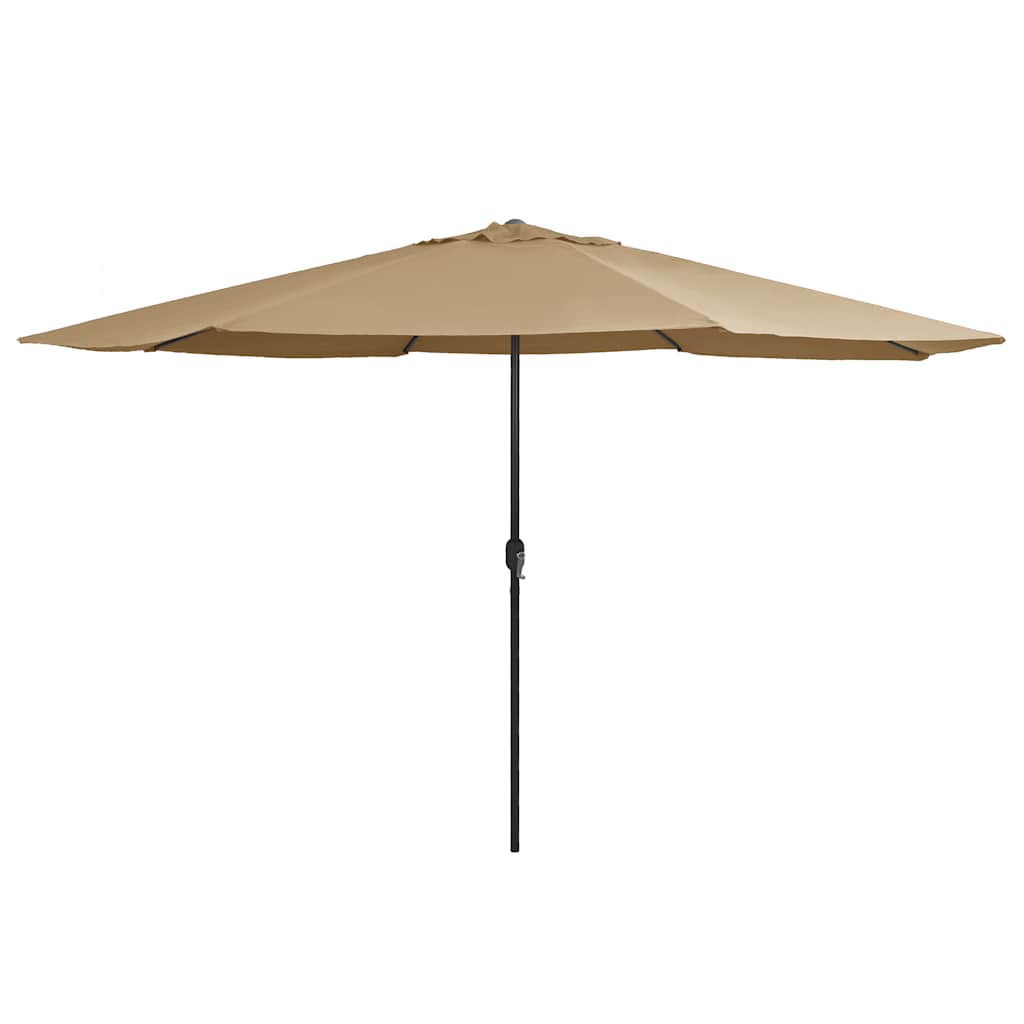 Sonnenschirm Mit Metall-mast 390 Cm Taupe Vidaxl 662664