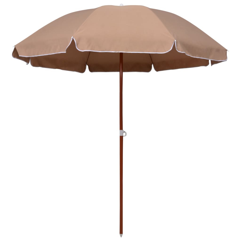 Sonnenschirm Mit Stahl-mast 240 Cm Taupe Vidaxl