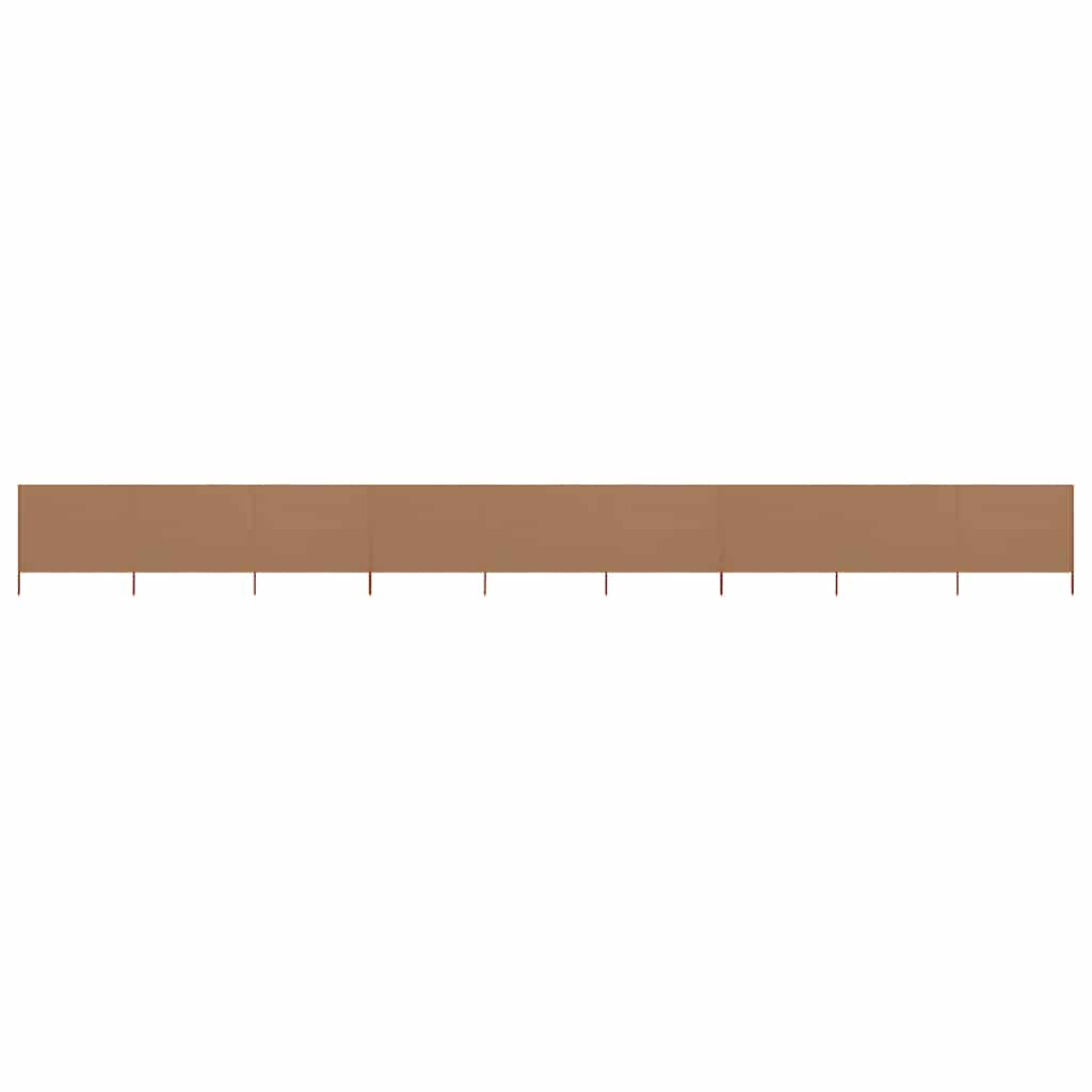 9-teiliges Windschutzgewebe 1200 X 120 Cm Taupe Vidaxl