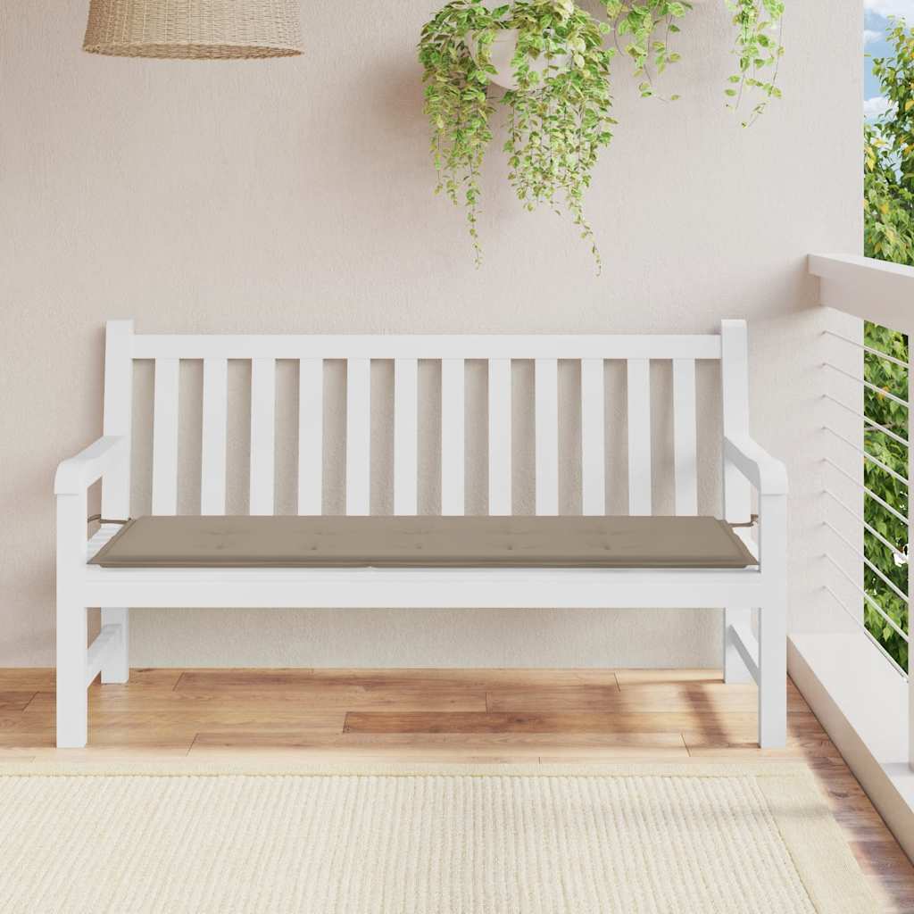 Gartenbank-auflage Taupe 150x50x3 Cm Oxford-gewebe Vidaxl