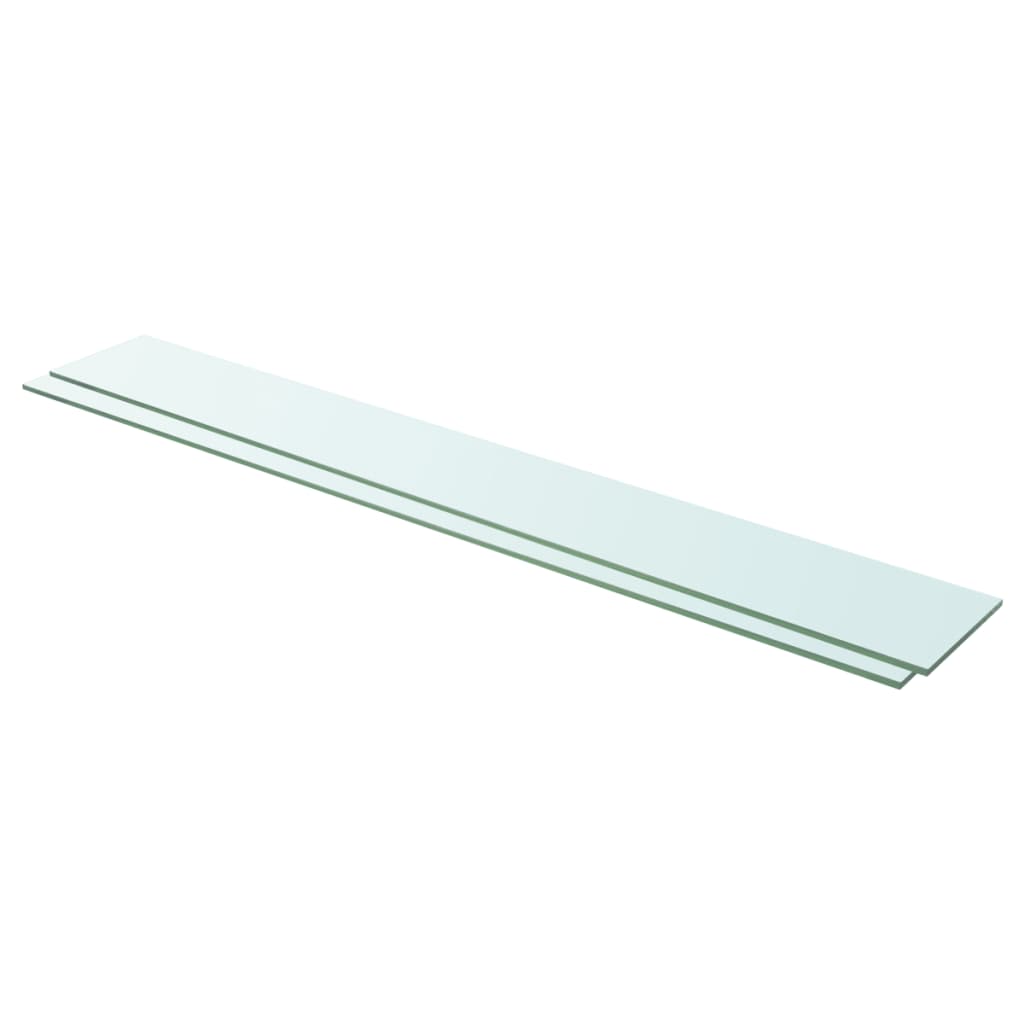 Regalböden 2 Stk. Glas Transparent 110x15 Cm Vidaxl