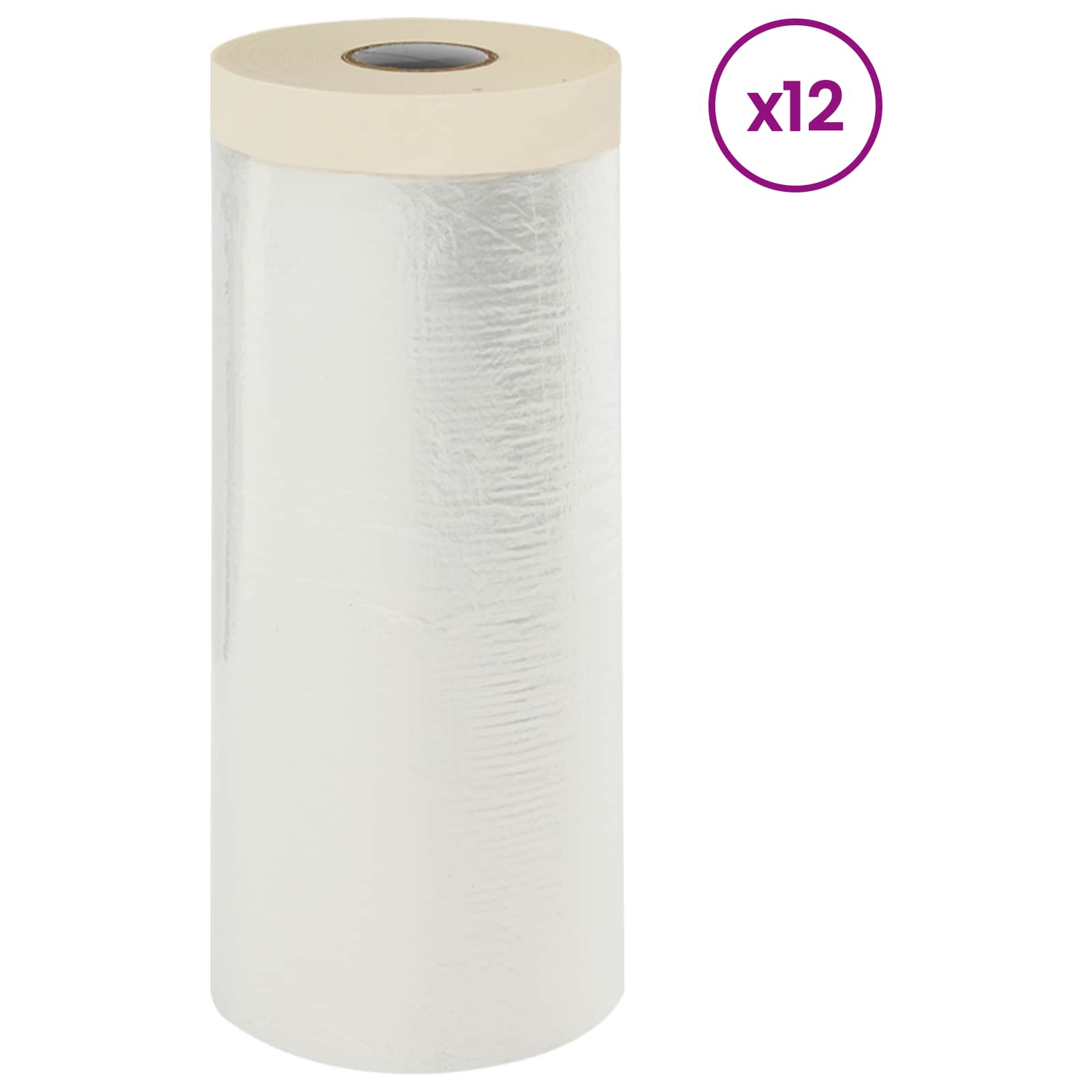 Staubschutzfolie Mit Klebeband 12 Stk. Transparent Hdpe Vidaxl