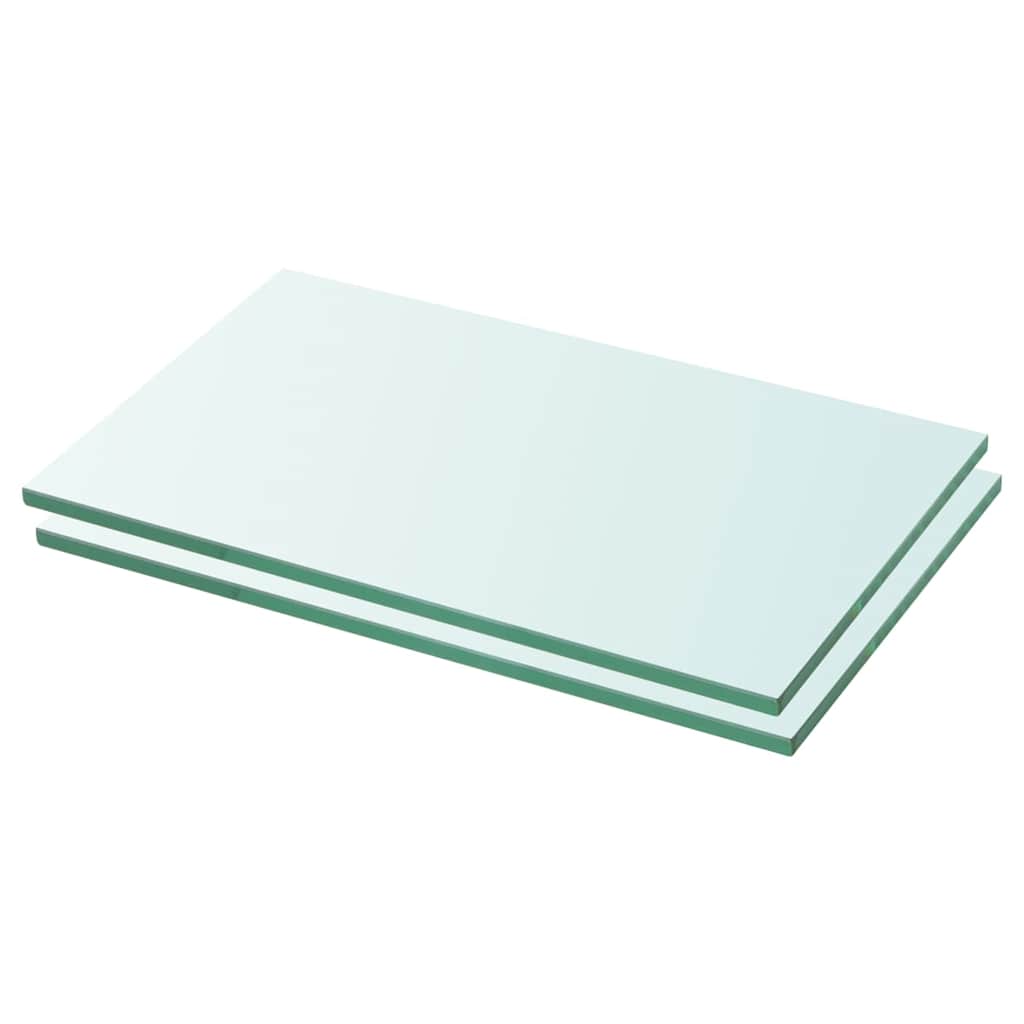 Vidaxl Regalbretter 2 Stück Transparentes Glas 30 X 12 Cm