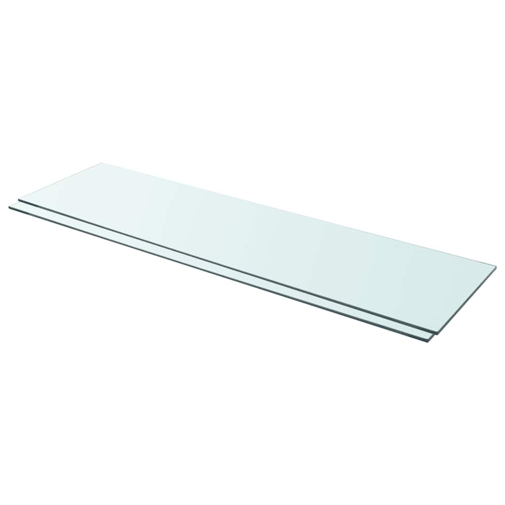 Regalböden 2 Stk. Glas Transparent 110x30 Cm Vidaxl