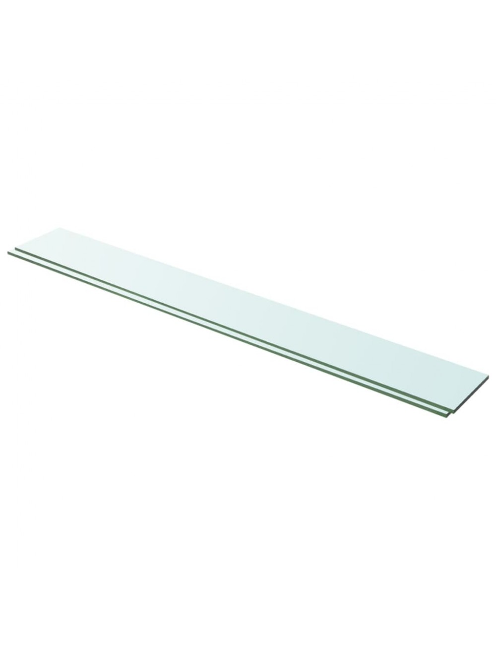 Regalböden 2 Stk. Glas Transparent 100x12 Cm Vidaxl