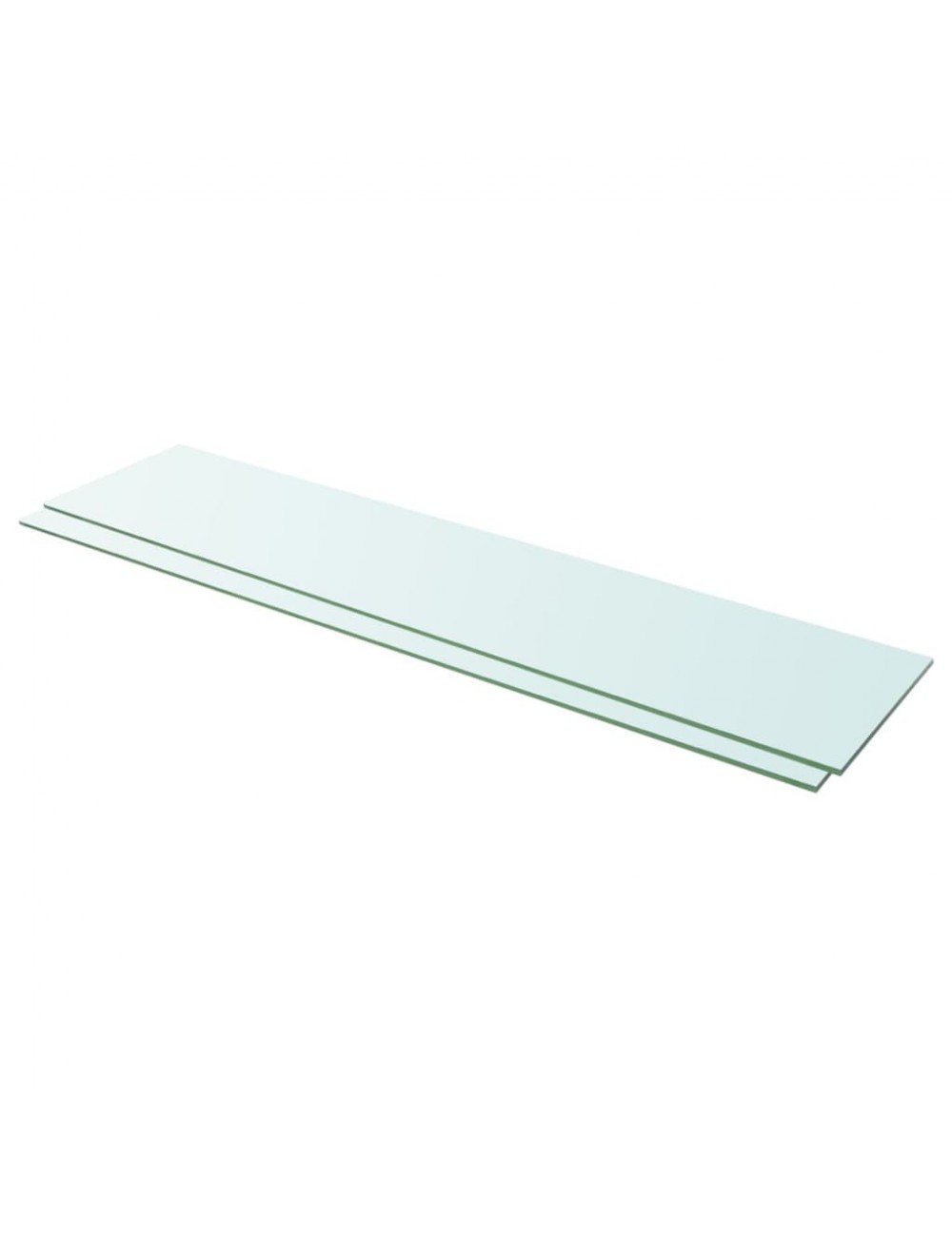Regalböden 2 Stk. Glas Transparent 110x25 Cm Vidaxl