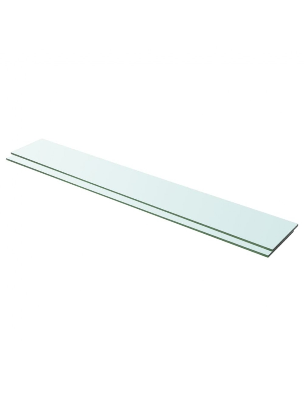 Regalböden 2 Stk. Glas Transparent 100x15 Cm Vidaxl