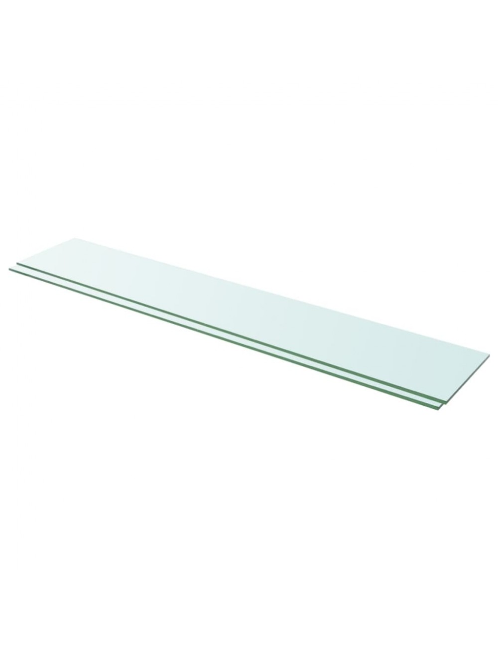 Regalböden 2 Stk. Glas Transparent 110x20 Cm Vidaxl