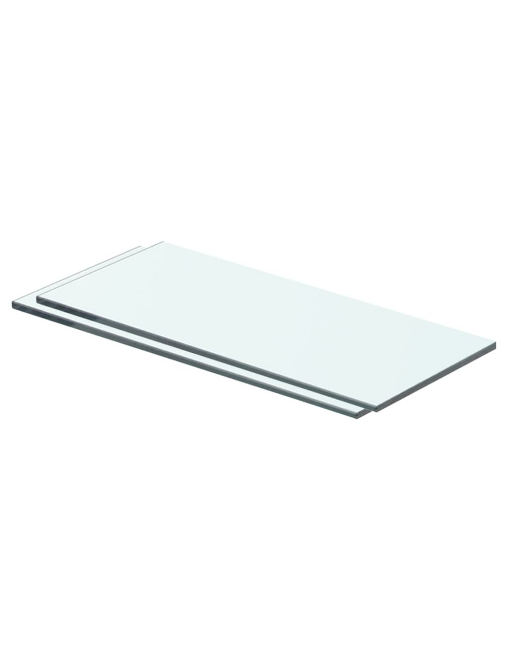 Regalböden 2 Stk. Glas Transparent 40x12 Cm Vidaxl