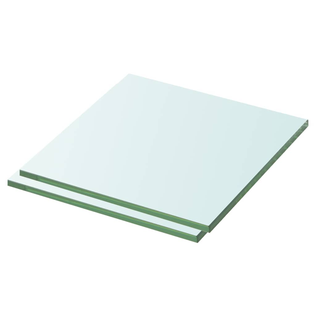 Regalböden 2 Stk. Glas Transparent 30x30 Cm Vidaxl