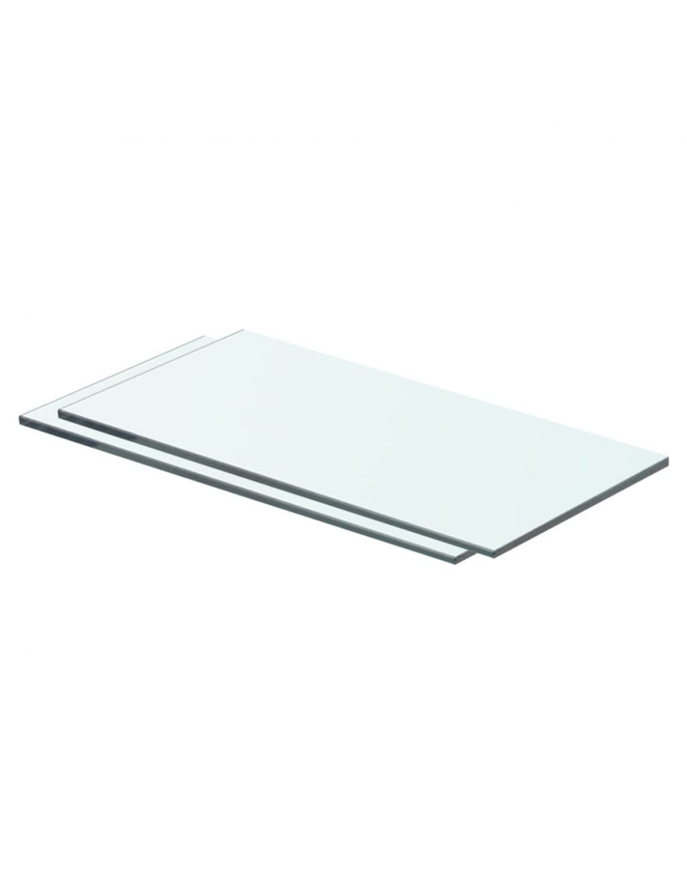 Regalböden 2 Stk. Glas Transparent 40x15 Cm Vidaxl