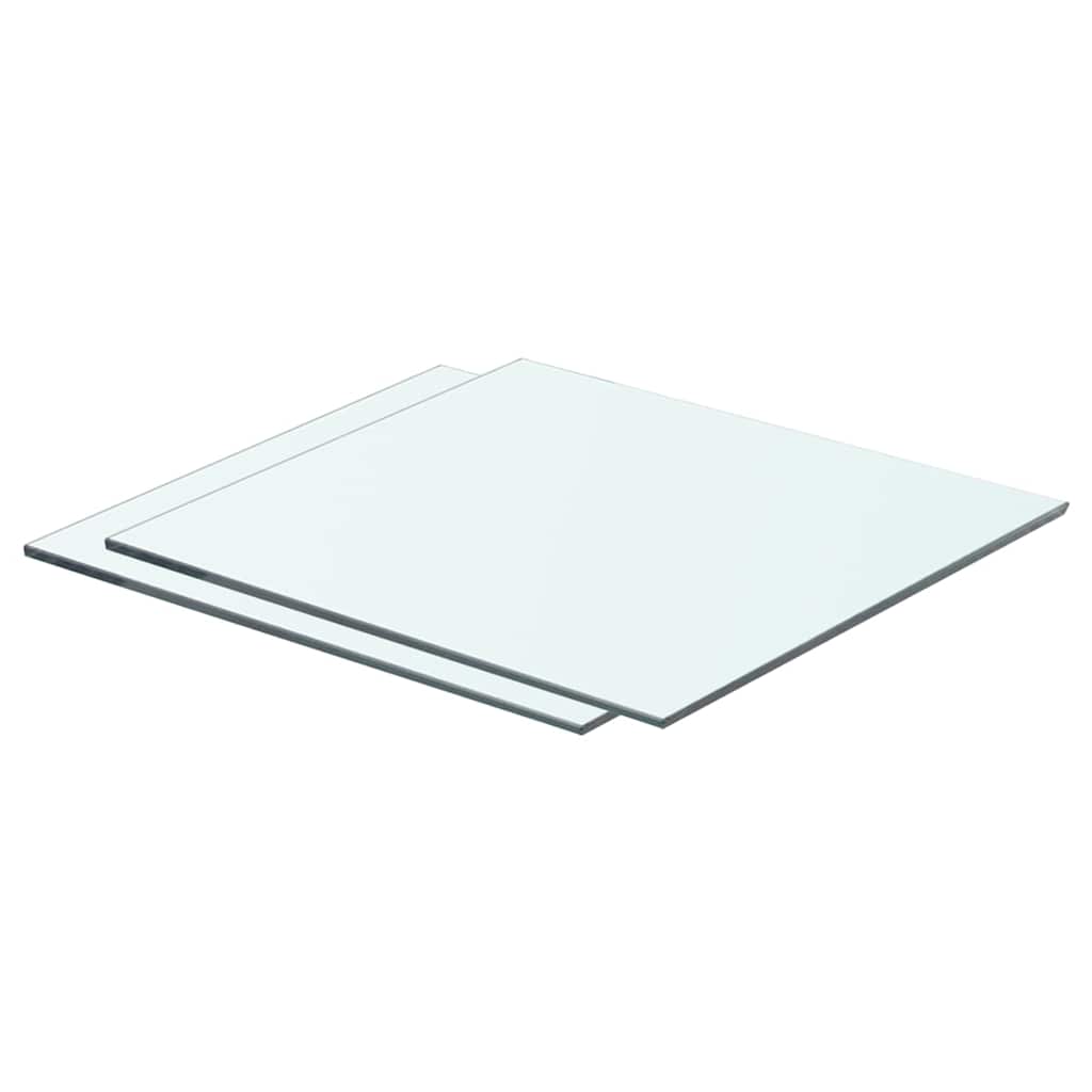 Regalböden 2 Stk. Glas Transparent 40x30 Cm Vidaxl