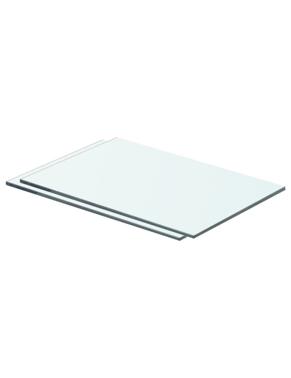Regalböden 2 Stk. Glas Transparent 40x20 Cm Vidaxl