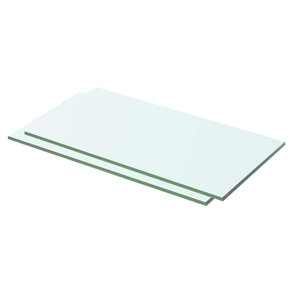 Regalböden 2 Stk. Glas Transparent 50x20 Cm Vidaxl